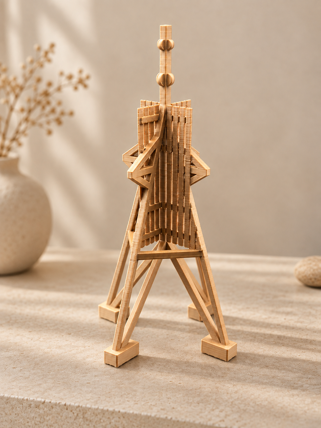 Kugelbake – weitere Ansicht in warmer, heller Wohnumgebung