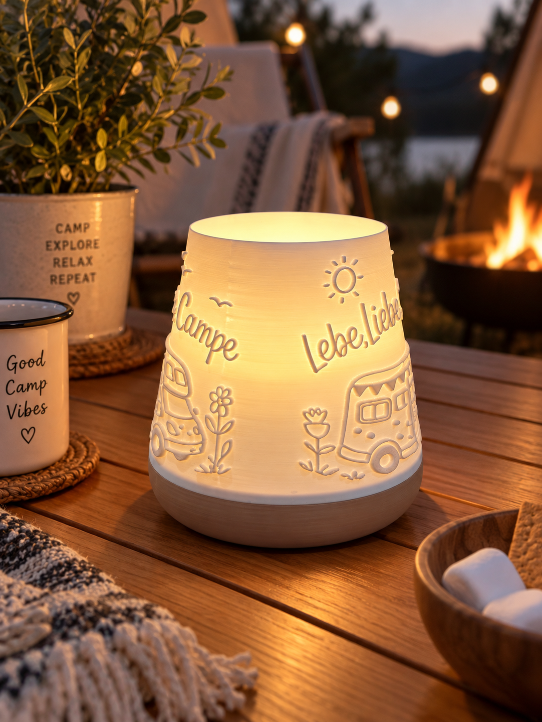 Windlicht Camping